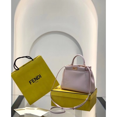 Fendi Peekaboo Mini Bag In Light Pink Nappa Leather IAMBS241509