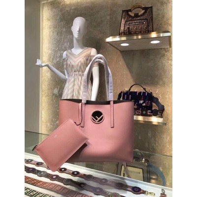 Fendi Pink Kan I F Logo Shopper Bag IAMBS241460