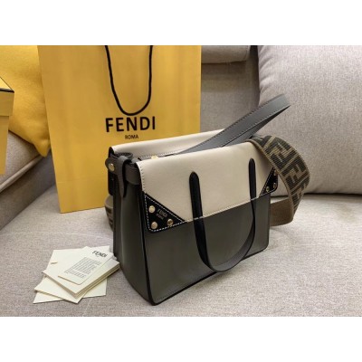 Fendi Regular Flip Tote Bag In Grey Calfskin IAMBS241635