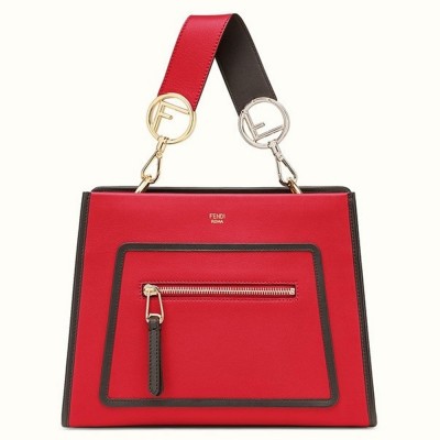 Fendi Small Runaway Bag In Red Calfskin Leather IAMBS241575