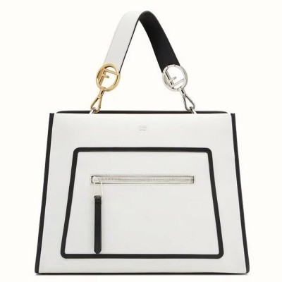 Fendi Small Runaway Bag In White Calfskin Leather IAMBS241576