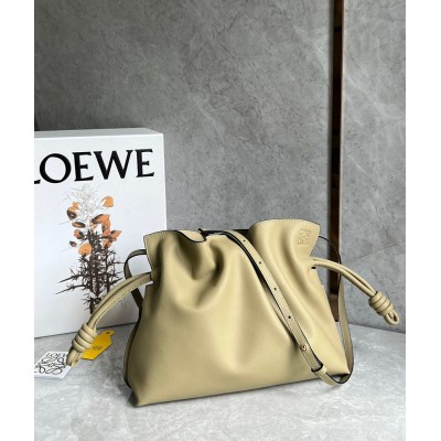 Loewe Flamenco Clutch Bag In Clay Green Calfskin IAMBS241704