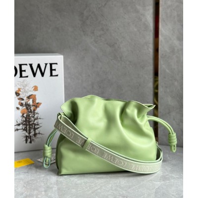 Loewe Flamenco Clutch Bag In Lime Green Leather IAMBS241708