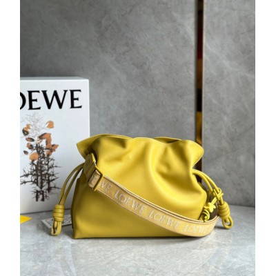 Loewe Flamenco Clutch Bag In Pale Yellow Leather IAMBS241709