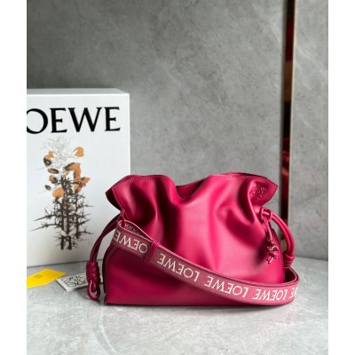 Loewe Flamenco Clutch Bag In Ruby Red Leather IAMBS241710