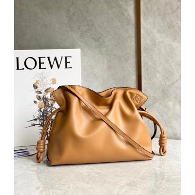 Loewe Flamenco Clutch In Brown Nappa Leather IAMBS241715