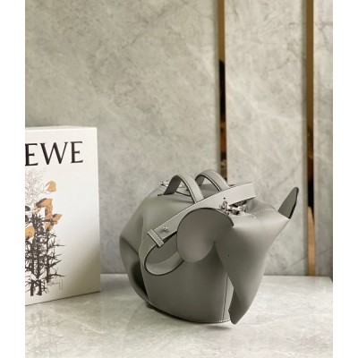 Loewe Large Elephant Bag in Grey Calfskin IAMBS241699