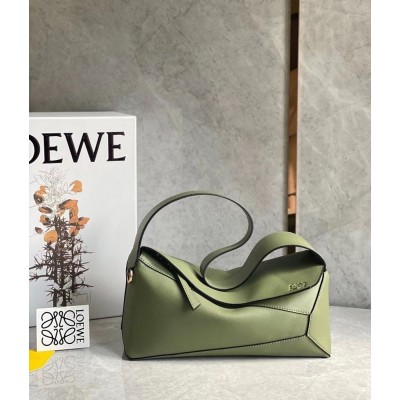 Loewe Puzzle Hobo Bag In Green Nappa Calfskin IAMBS241784