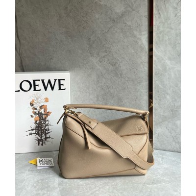 Loewe Puzzle Medium Bag In Sand Grained Calfskin IAMBS241812