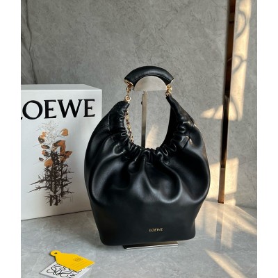 Loewe Small Squeeze Bag in Black Nappa Lambskin IAMBS241875