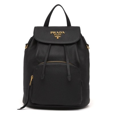 Prada Backpack In Black Grained Calfskin IAMBS241921