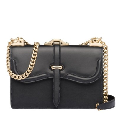 Prada Belle Shoulder Bag In Black Calfskin IAMBS242167