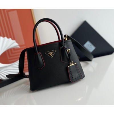 Prada Double Mini Bag In Black Saffiano Leather IAMBS242018