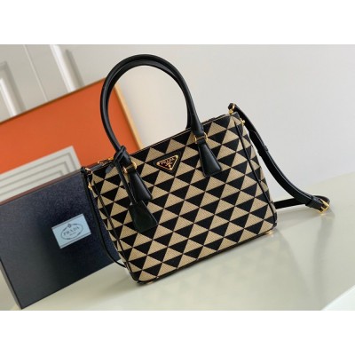 Prada Galleria Small Bag In Jacquard Fabric IAMBS242178