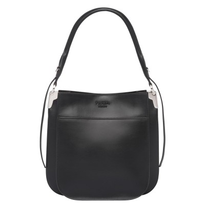Prada Margit Shoulder Bag In Black Calfskin IAMBS242180