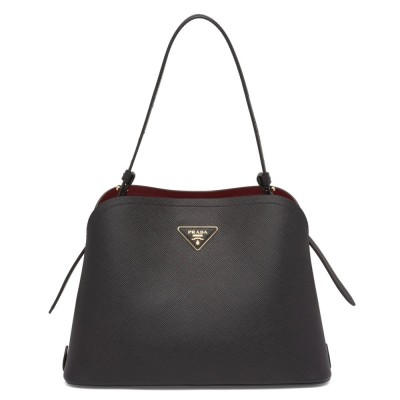 Prada Matinee Small Bag In Black Saffiano Leather IAMBS242084