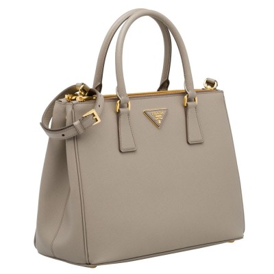 Prada Medium Galleria Bag In Grey Saffiano Leather IAMBS242047