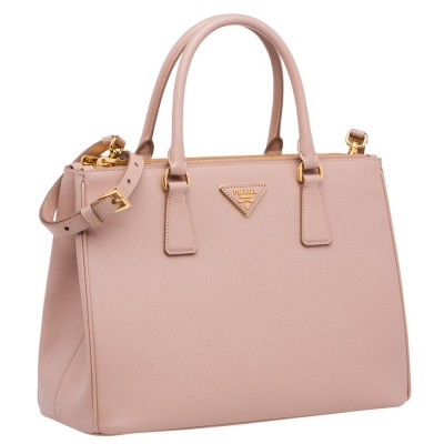 Prada Medium Galleria Bag In Pink Saffiano Leather IAMBS242048