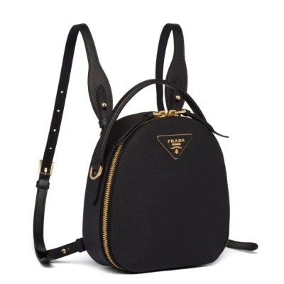 Prada Odette Backpack In Black Saffiano Leather IAMBS241927
