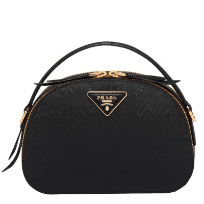 Prada Odette Black Saffiano Leather Bag IAMBS242118