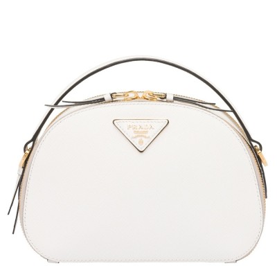 Prada Odette White Saffiano Leather Bag IAMBS242125