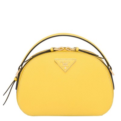 Prada Odette Yellow Saffiano Leather Bag IAMBS242126