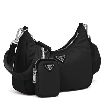 Prada Re-Edition 2005 Shoulder Bag In Black Nylon IAMBS242144