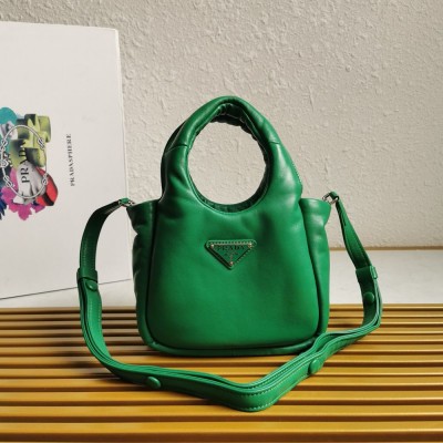 Prada Small Top-handle Bag in Green Nappa Leather IAMBS242270