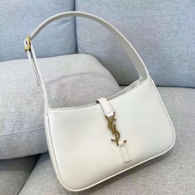 Saint Laurent Le 5 a 7 Hobo Bag In White Leather IAMBS242429