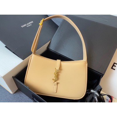 Saint Laurent Le 5 a 7 Hobo Bag in Naturel Smooth Leather IAMBS242427