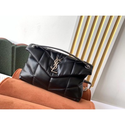 Saint Laurent Loulou Puffer Small Bag In Black Lambskin IAMBS242515