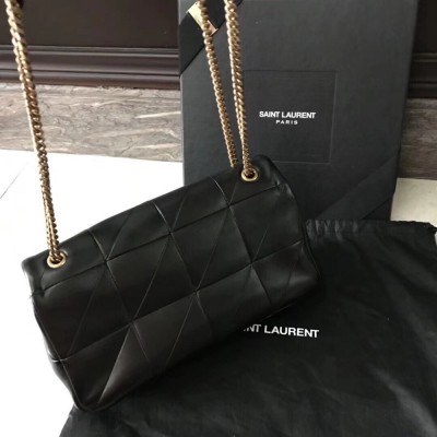 Saint Laurent Medium Jamie Patchwork Leather Black Bag IAMBS242434