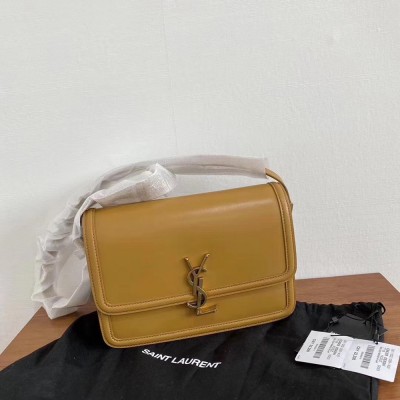 Saint Laurent Solferino Medium Bag In Brown Box Calfskin IAMBS242647