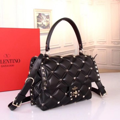 Valentino Garavani Black Quilted Candystud Top Handle Bag IAMBS242970