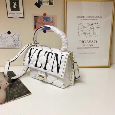 Valentino Garavani White VLTN Quilted Candystud Bag IAMBS242777