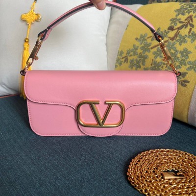 Valentino Loco Large Shoulder Bag In Pink Calfskin IAMBS242833