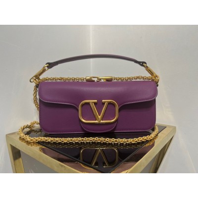 Valentino Loco Large Shoulder Bag In Purple Calfskin IAMBS242834