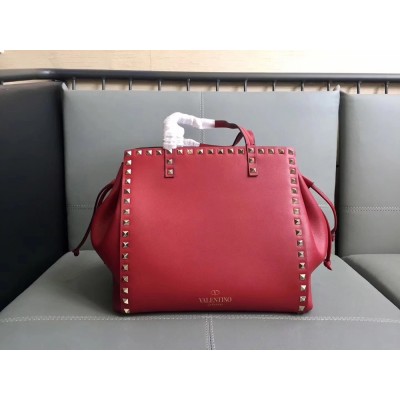 Valentino Red Rockstud Double Handle Drawstring Bag IAMBS242859