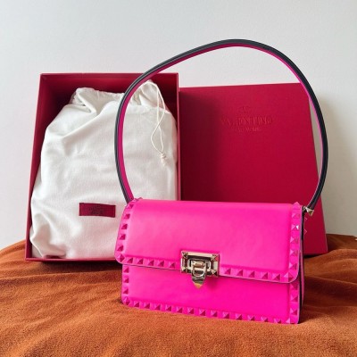 Valentino Rockstud23 Shoulder Bag in Pink Calfskin IAMBS242910