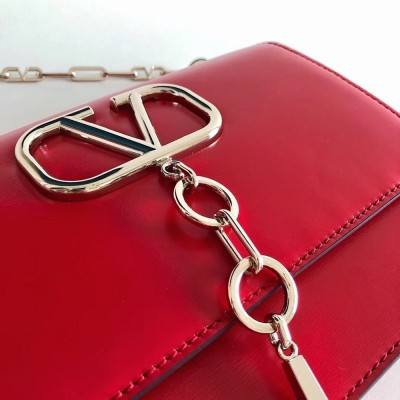 Valentino Vcase Small Chain Bag In Red Calfskin IAMBS242995